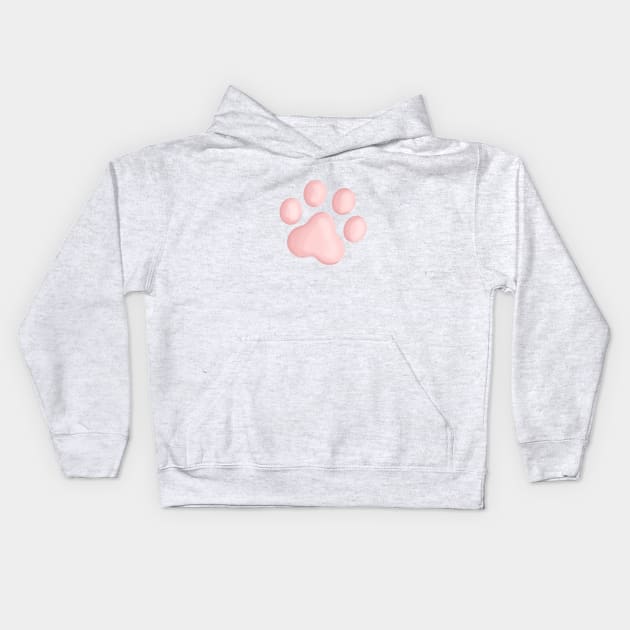 Cat paw toe beans Kids Hoodie by CriticalCat